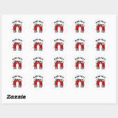 Sticker Rond Mag-nut Blague Aimant Jeu de mots (Feuille)