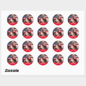Sticker Rond Maga Corn Pop Trump (Feuille)