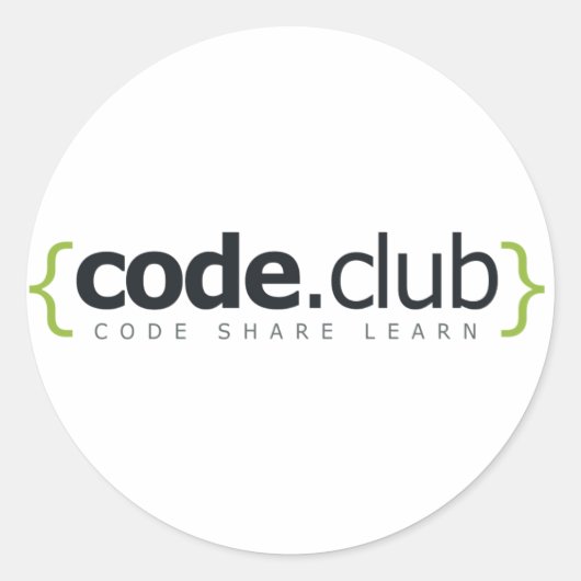 Sticker Rond Magasin Code Club (Devant)
