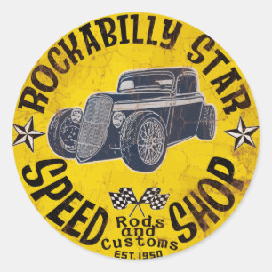 Sticker Rond Magasin de vitesse de hot rod