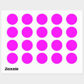 Sticker Rond Magenta (Feuille)