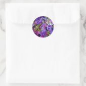 Sticker Rond Magenta Purple bleu jaune Hydrangeas fleurs (Sac)