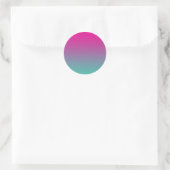 Sticker Rond Magenta Purple et Ombre Turquoise (Sac)