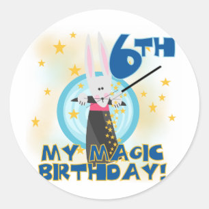 Sticker Rond Magic 6th Birthday Tshirts et cadeaux