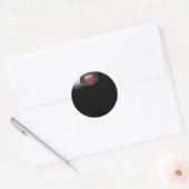 Sticker Rond Magic 8 Ball dit, "WTF ?" (Enveloppe)