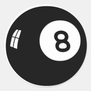 Sticker Rond Magic 8 balle