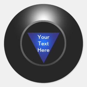 Sticker Rond Magic 8 boule - Votre texte