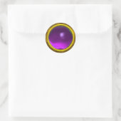 Sticker Rond MAGIC AMÉTHYST, violet jaune vif (Sac)