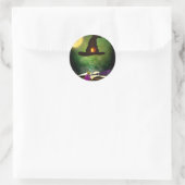 Sticker Rond Magic Casquette & Magic Spell Book Whimsical Fun P (Sac)