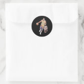 Sticker Rond Magic Johnson Art Graphic (Sac)