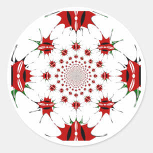 Sticker Rond Magic Kenya : Kaleidoscope 🇰 identité culturelle 