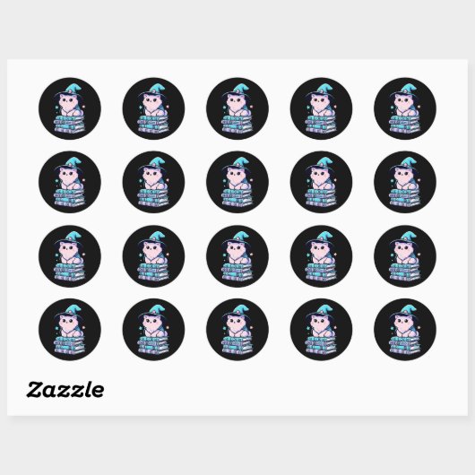 Sticker Rond Magic Kitty Sorcerer (Feuille)
