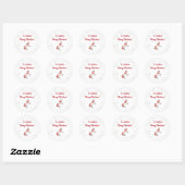 Sticker Rond Magic Modern Unicorn Snowflakes Nom Script Xmas (Feuille)
