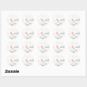Sticker Rond Magic Pastel Unicorn fête d'anniversaire (Feuille)