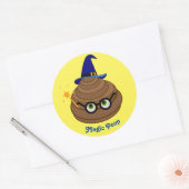 Sticker Rond Magic Poop Emoji (Enveloppe)