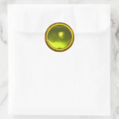 Sticker Rond MAGIC TOPAZ, jaune vif (Sac)