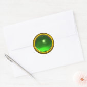 Sticker Rond MAGIC TOPAZ, vert jaune vif (Enveloppe)