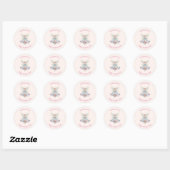 Sticker Rond Magical Angel Fairy Pastel Colors Mother's Day (Feuille)