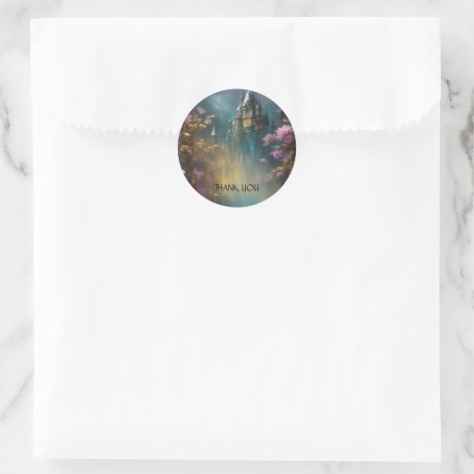Sticker Rond Magical Dreamland Artwork for Fantasy Lover (Sac)