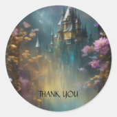Sticker Rond Magical Dreamland Artwork for Fantasy Lover (Devant)