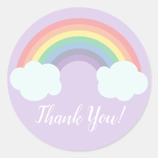 Sticker Rond Magical Rainbow Birthday Favoriser (Devant)