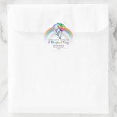 Sticker Rond Magical Unicorn Rainbow Anniversaire Favoriser (Sac)