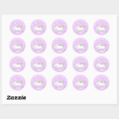 Sticker Rond Magical Valentine's Day - Cute Kids Unicorn (Feuille)