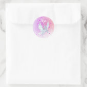 Sticker Rond Magical white unicorn (Sac)