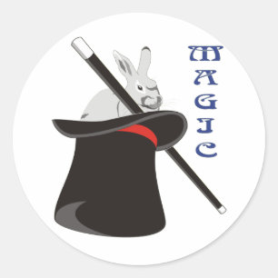 Sticker Rond Magicien