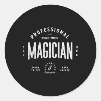 Sticker Rond Magicien professionnel de renommée mondiale