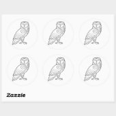 Sticker Rond Magick - Hibou (Feuille)