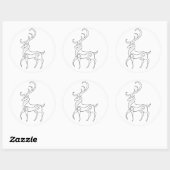 Sticker Rond Magick - Stag (Feuille)