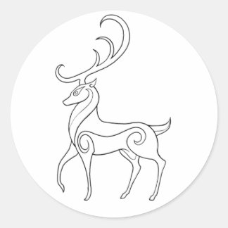Sticker Rond Magick - Stag