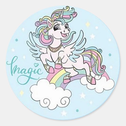 Sticker Rond Magie Bleue (Devant)