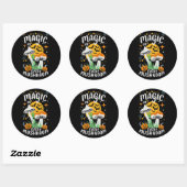 Sticker Rond Magie dans chaque champignon ! (Feuille)