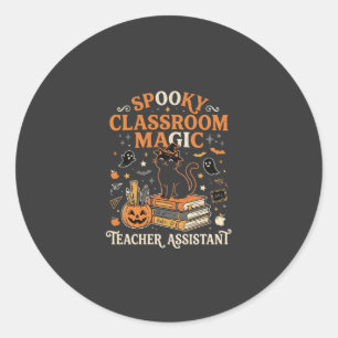 Sticker Rond Magie de classe à Halloween