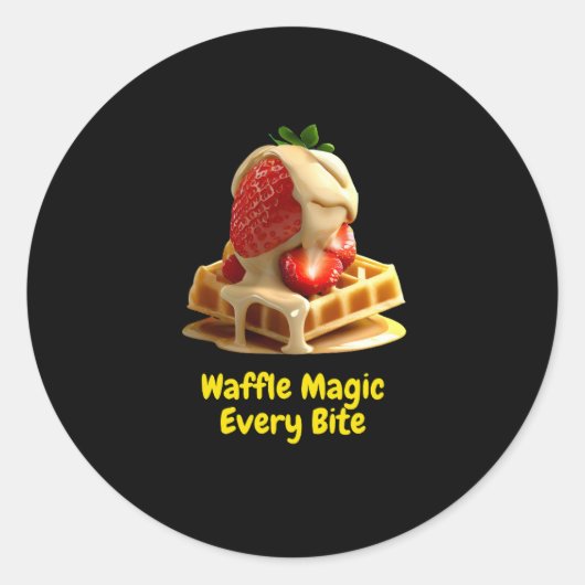 Sticker Rond Magie de gaufre (Devant)