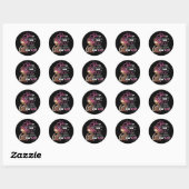 Sticker Rond Magie de la fille noire (Feuille)
