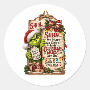 Sticker Rond Magie de Noël
