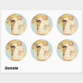 Sticker Rond Magie de Noël (Feuille)