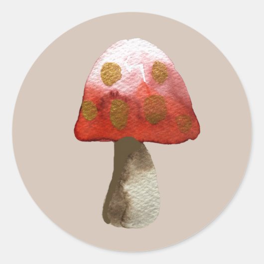 Sticker Rond Magie de Toadstool de champignon rouge (Devant)