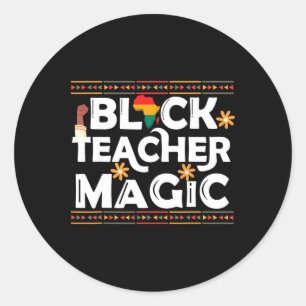 Sticker Rond Magie des enseignants noirs, Histoire des Noirs Am