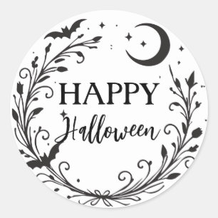 Sticker Rond Magie Herbal Witchy Wiccan Fantaisiste Halloween