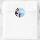 Sticker Rond "Magie hivernale" (Sac)