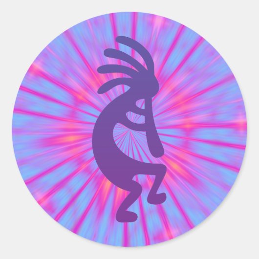 Sticker Rond Magie violette Kokopelli (Devant)