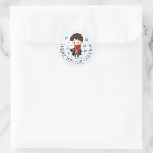 Sticker Rond Magique HARRY POTTER™ et Hogwarts (Sac)