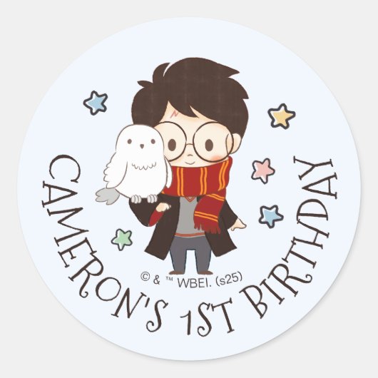 Sticker Rond Magique HARRY POTTER™ et Hogwarts (Devant)