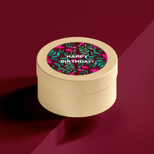 Sticker Rond Magique jardin heureux anniversaire rond autocolla