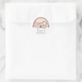 Sticker Rond Magique Unicorn Arc en ciel 5e fête d'anniversaire (Sac)