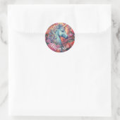 Sticker Rond Magique Unicorn Happy Mail (Sac)